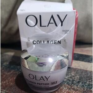 Olay Collagen Peptide Max | 2X Peptides Moisturizing Cream Fragrance-Free 1.7oz.